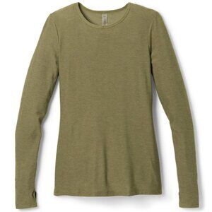 Beyond Yoga Classic Crew Pullover = Women's LG/Beyond Olive Heather STY:LWSD NWT